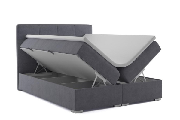 Boxspringbed Hotel Dubbel Fluweel Textiel Luxe Bedden Gestoffeerde Bedlade Functie