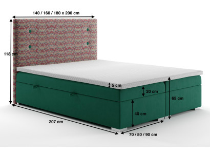 Boxspring Bed Functie Hotel Dubbel Compleet Set Topper Matras Bedden Doos