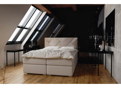 Boxspringbed Hotel Dubbel Luxe Bedden Gestoffeerde Bedlade Functie 140x200cm