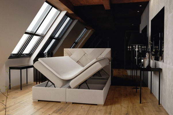 Boxspringbed Hotel Dubbel Luxe Bedden Gestoffeerde Bedlade Functie 140x200cm