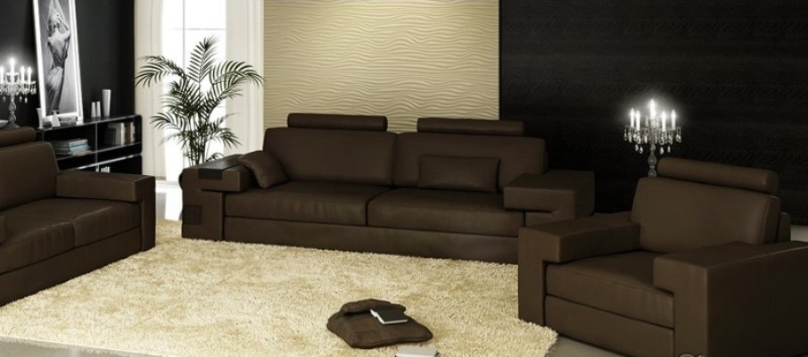 Sofa set, bank, bank, bekleding, zit, lederen set, woonlandschap, licht Nassau.