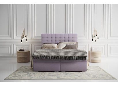 Compleet set matras & topper boxspring bed Roze bekleding 180x200cm