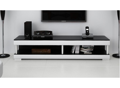 RTV TV meubel Lederen glazen tafel Televisiekast Lage tafel Mo.C