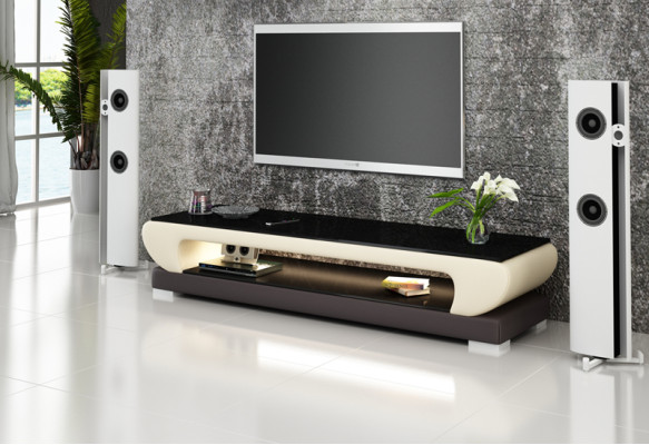 RTV TV-meubel Lederen Glas Tafel TV-kast Decor Tafel Designer