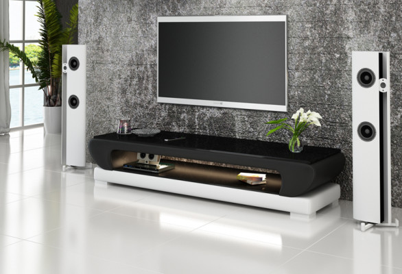 RTV TV-meubel Lederen Glas Tafel TV-kast Decor Tafel Designer
