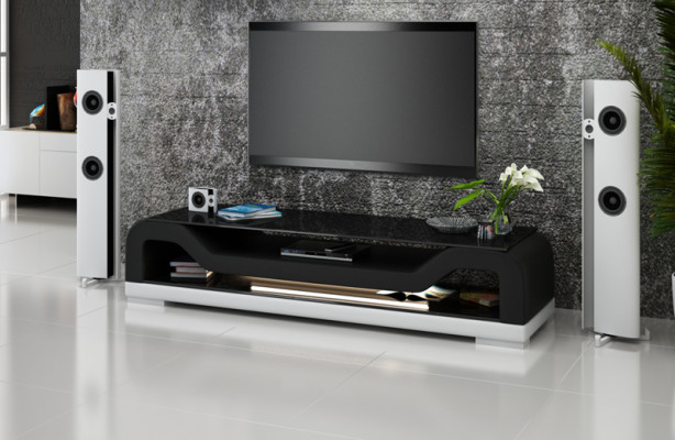 RTV TV Bijzettafel Lederen Glas Tafel TV Decor Kast Tafel Ontwerper