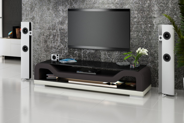 RTV TV Bijzettafel Lederen Glas Tafel TV Decor Kast Tafel Ontwerper