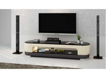 RTV TV Sideboard Decor Leder Glas Tisch Fernseh Schrank Tisch Designer.