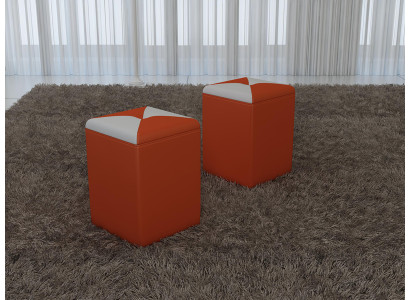Ontwerp gestoffeerde voetbank poef Ottomaanse stoel Chaise bekleed FT006