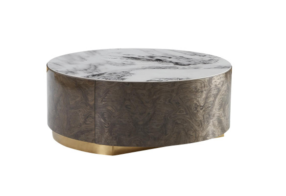 Salontafel bruin marmer woonkamer hout Nieuw Modern Design Meubels Luxe Tafel