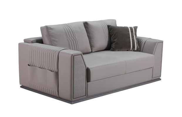 Bankstel 2-zits Taupe Nieuw Creatief Modern Ontwerp Bank Woonkamer Leren Bankstellen Meubels