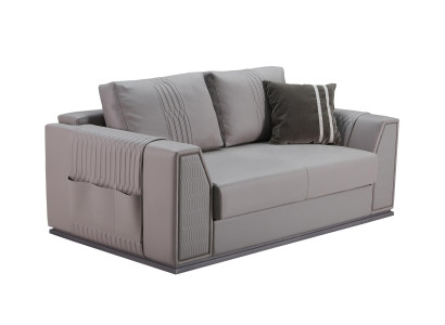 Bankstel 2-zits Taupe Nieuw Creatief Modern Ontwerp Bank Woonkamer Leren Bankstellen Meubels