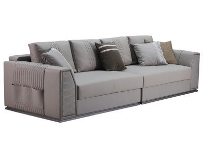 Bank Luxe Grijs Woonkamer Stof Textiel Modern Design Bankstellen Creatief Meubilair Nieuw