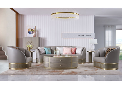 Sofaset 4+2+2 zits woonkamer meubels Moderne bank leren bankstellen bankstellen