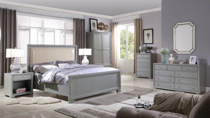 Bed nachtkastje ladekast 6-delige slaapkamerset Design Modern Luxe