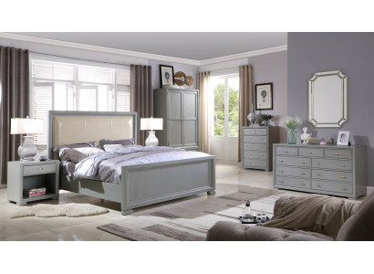 Bed nachtkastje ladekast 6-delige slaapkamerset Design Modern Luxe