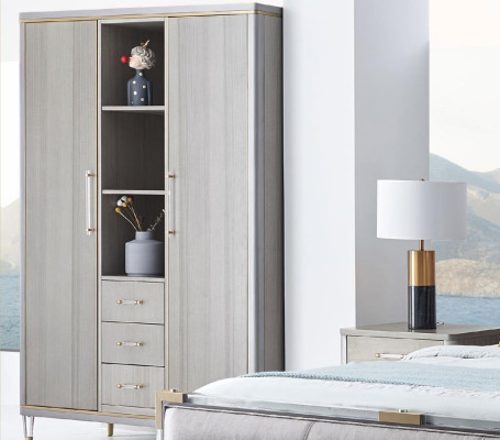 Bed Nachtkastje Commode 4-delige Slaapkamer Decor Set Design Modern Luxe