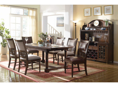 Eetkamer Set Eettafel 6 Stoelen dressoir Tafels Hout Design Groep Ensemble 9-delig