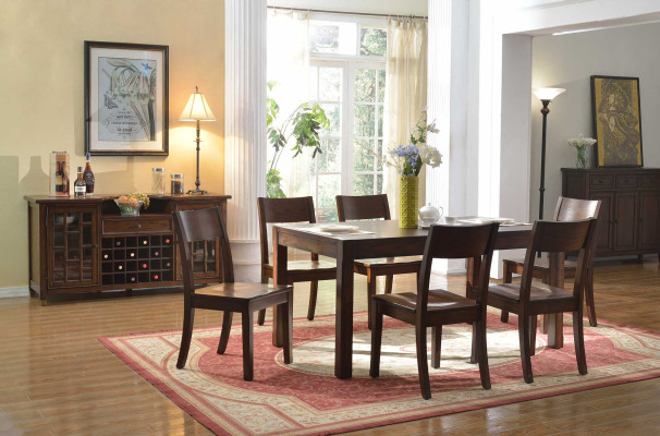 Eettafel 6x stoelen Wijnkast 8 delig Eetkamer set Groep Garnituur Tafel