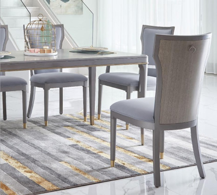 Volledige set eettafel + 6 stoelen eetkamerdecoratie set eetgroep tafel