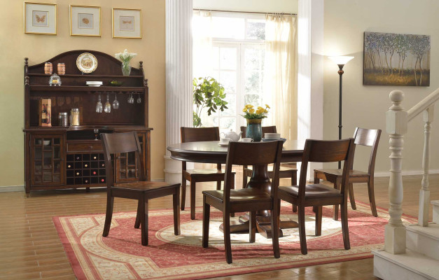 Set Complete Eettafel 6x Stoelen Eetkamer Set Eetgroep Houten Tafel Tafels 7-delig