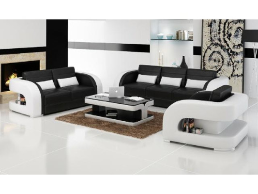 3+2+1 Bankstel Leren bank Bank Designer Bankstellen Woonlandschap Bergamo