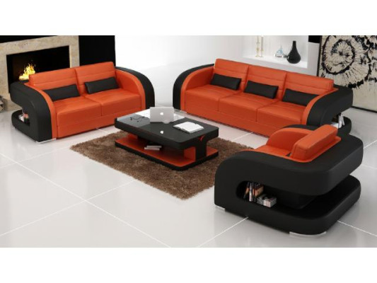 3+2+1 Bankstel Leren bank Bank Designer Bankstellen Woonlandschap Bergamo