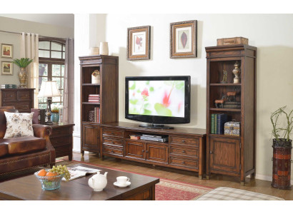 Klassieke woonwand vitrine dressoir RTV muurrek kast 3-delig.