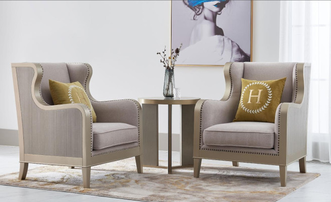 Sofa set set van 3 stukken 2x fauteuil bijzettafel tafel bank sets