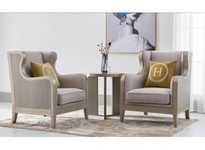 Sofa set set van 3 stukken 2x fauteuil bijzettafel tafel bank sets