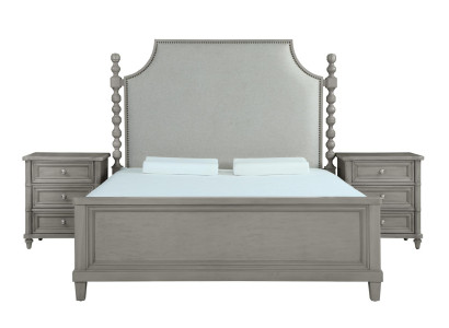 Klassieke landhuis meubels Koninklijke slaapkamer meubels 3-delige bed