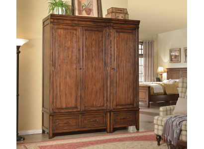 Kast 2x kledingkast Houten kast Massief bruin Houten kasten Slaapkamer