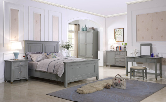 Slaapkamer nachtkastjes 3 stuks set ontwerp luxe bed hout tweepersoonsbed nieuw meubilair