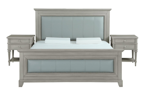 Tweepersoonsbed Slaapkamer Hotel Huwelijk Luxe Bed 2x Nachtkastje 3-delige set