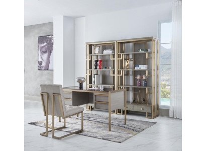 Kantoor set inrichting landhuis bureau stoel fauteuil secretaire tafel