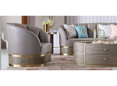 Fauteuil Ontwerper Stoel Bekleding Relax Stof Textiel Leer Lounge Club Eenpersoons Nieuw