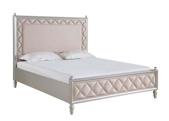 Klassiek bed Tweepersoonsbed Designer Leer Hotel Beklede Bedden Textiel Huwelijk