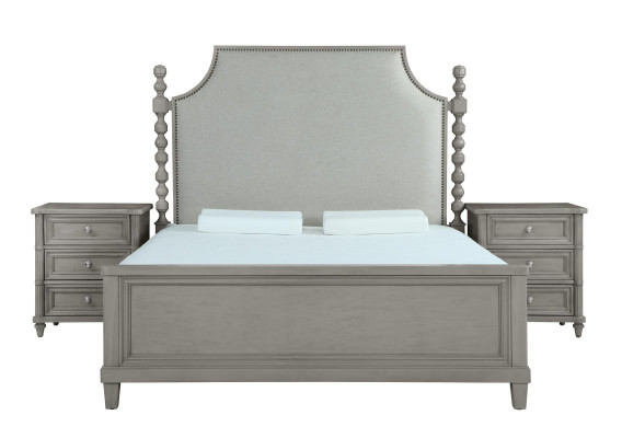 Koninklijk bedontwerp luxe tweepersoonshotelbedden voor de slaapkamer.