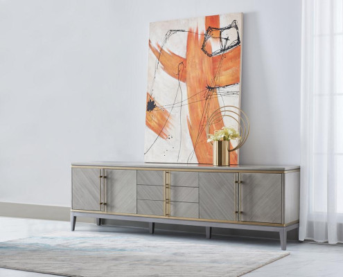 Luxe dressoir tv laag tv xxl kast tafel woonkamer hout tv 