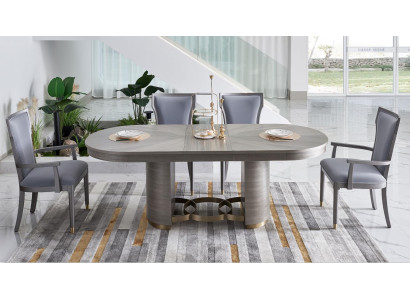 Ontwerp Eettafel Hout Steen Tafel Moderne Eettafels Meubels 221x95 Tafels