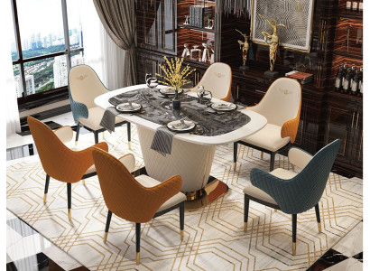 Ontwerp eettafel lederen stenen tafel Moderne eettafels meubels 160x90 tafels