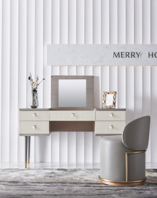 Make-uptafel Spiegel Deco Kruk Complete set Ladenkast Slaapkamer Nieuw
