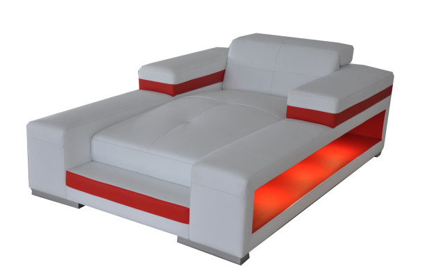 Moderne Lederen Comfort Ligstoel Ligstoel Relaxfauteuil Chaise Longue Ligbed