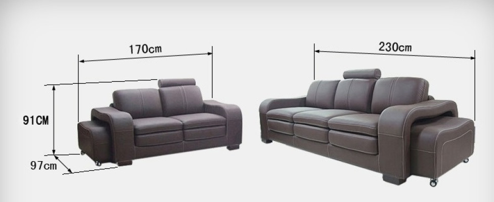 Ledersofa Bank Woonlandschap 3+2+1 Zitsbank Salon Design Modern Bankstel A1112