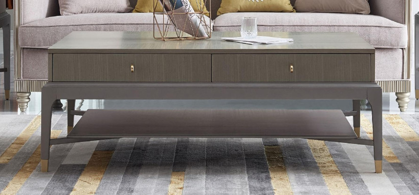 Klassieke tafel Salontafel Bijzettafel Ontwerp Bank Woonkamer Hout