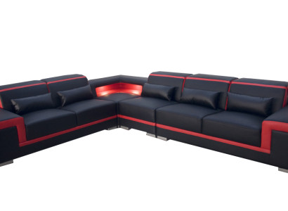 XXL Bank Hoek Leren Bank Woonlandschap Set Design Moderne Bank L-Vorm G8020B  XXL Bank Hoek Leren Bank Woonlandschap Set Design Moderne Bank L-Vorm G8020B