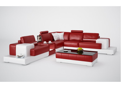 Leren bank Bank Woonlandschap Hoekbank Hoekbank met USB Nieuw Leerbank Bank Woongebied Hoekbank Hoekbank met USB Nieuw