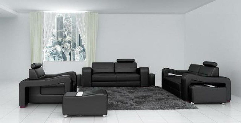 Ontwerper leren bankstel bank bank zitkussen set 3+2+1 set PISA
