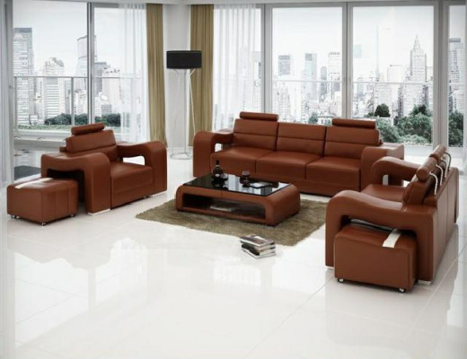 Ontwerper leren bankstel bank bank zitkussen set 3+2+1 set PISA