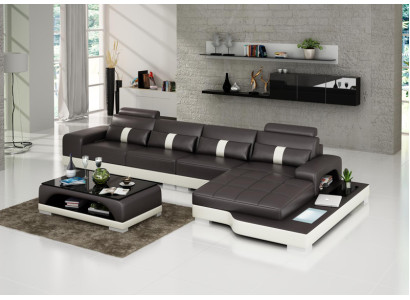 Ontdek comfort en stijl met onze moderne gestoffeerde L-vormige hoekbank.